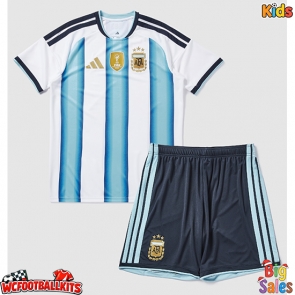 Argentina Replica Home Stadium Kit for Kids World Cup 2026 Short Sleeve (+ pants)